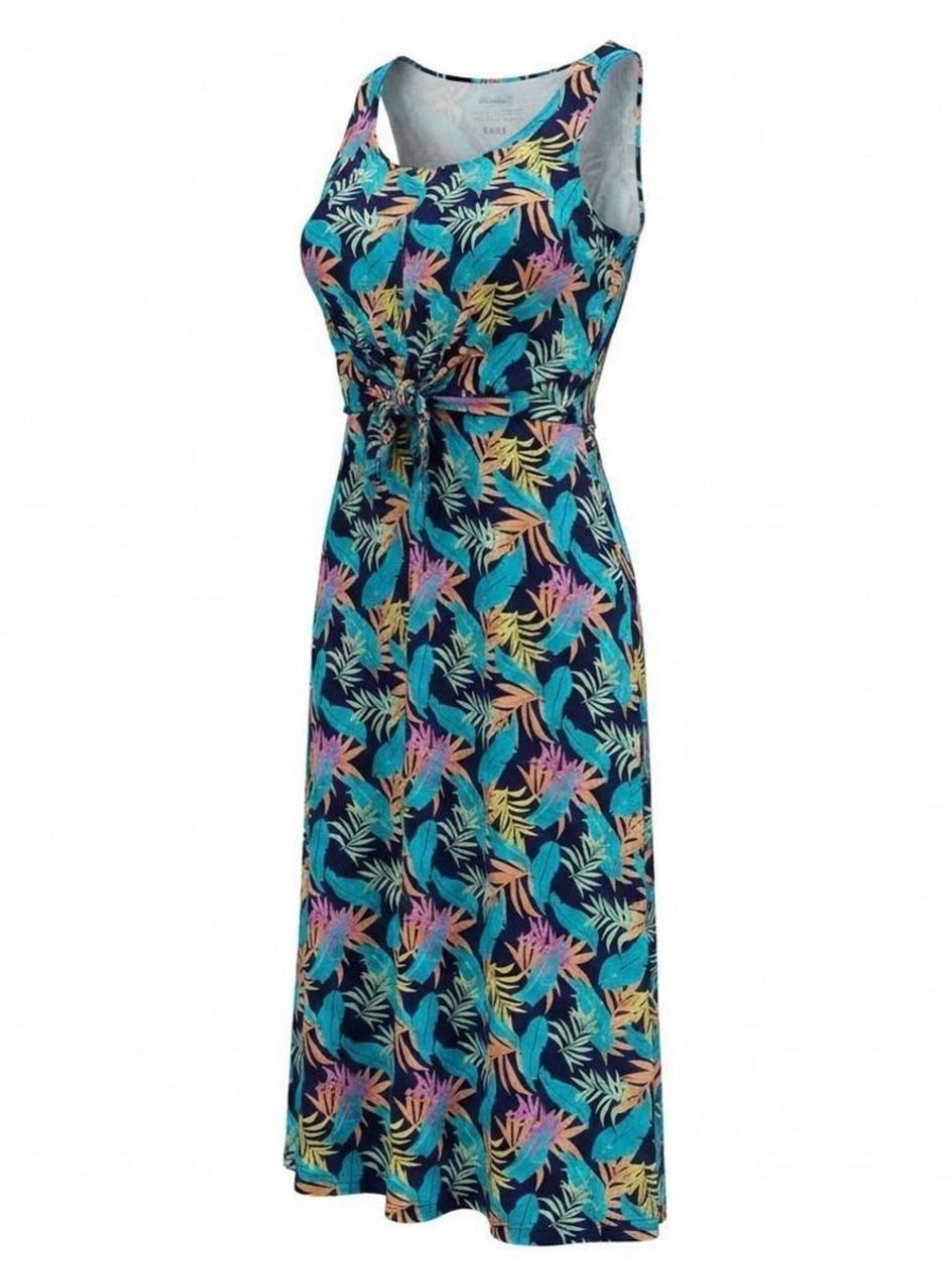 Pact Tropical Leaf Midi Dress